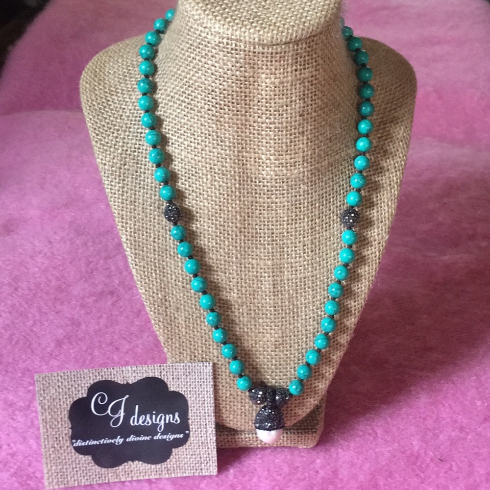 Beaded Baroque Marcasite Pearl Necklace
